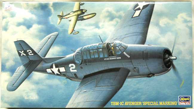 Hasegawa 1/72 TBM1-C Avenger - Lt.(JG) George Bushs Aircraft Barbara, AP133 plastic model kit